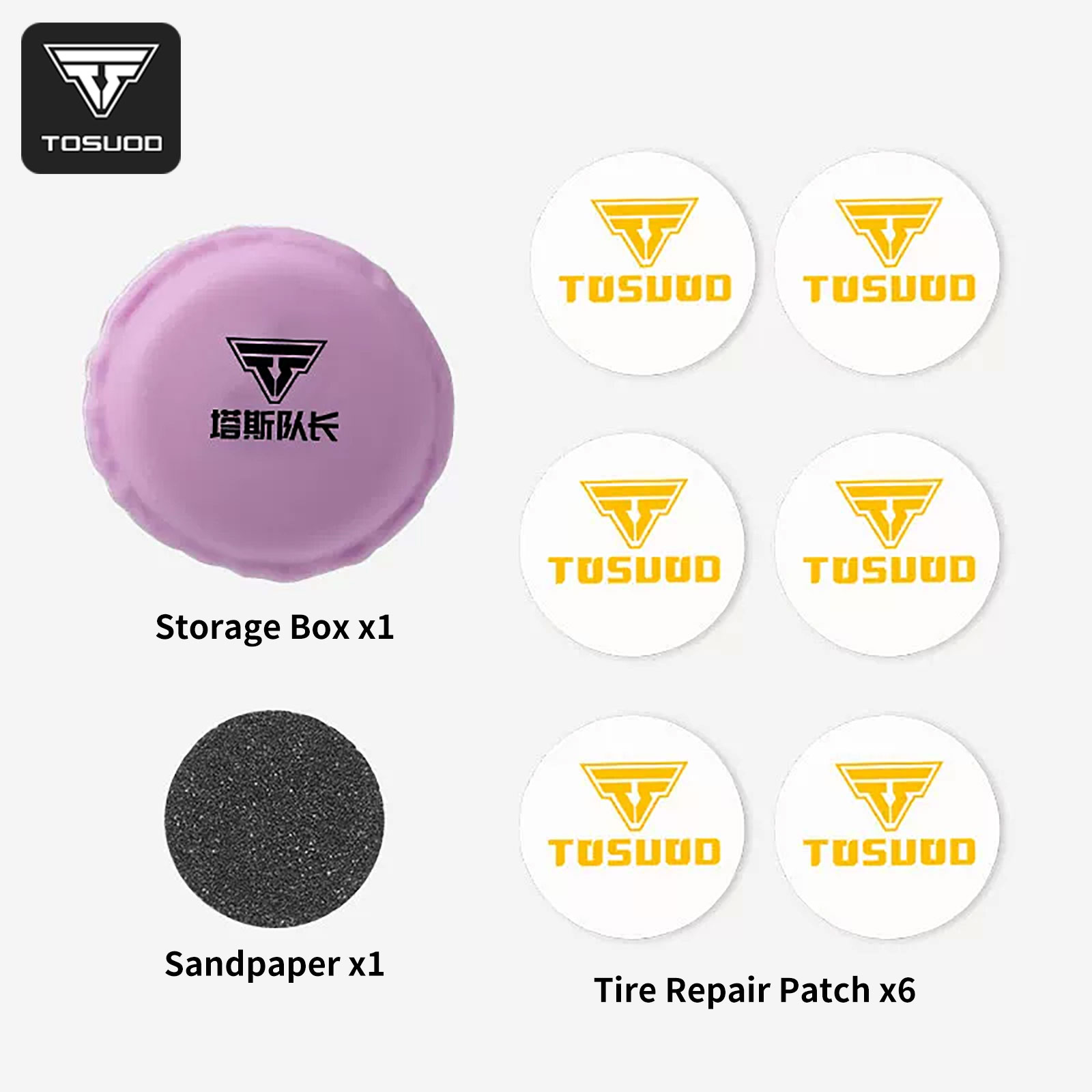Bike Tube Repair Kit - TOSUOD Bicycle Tire Repair Patches Kit
