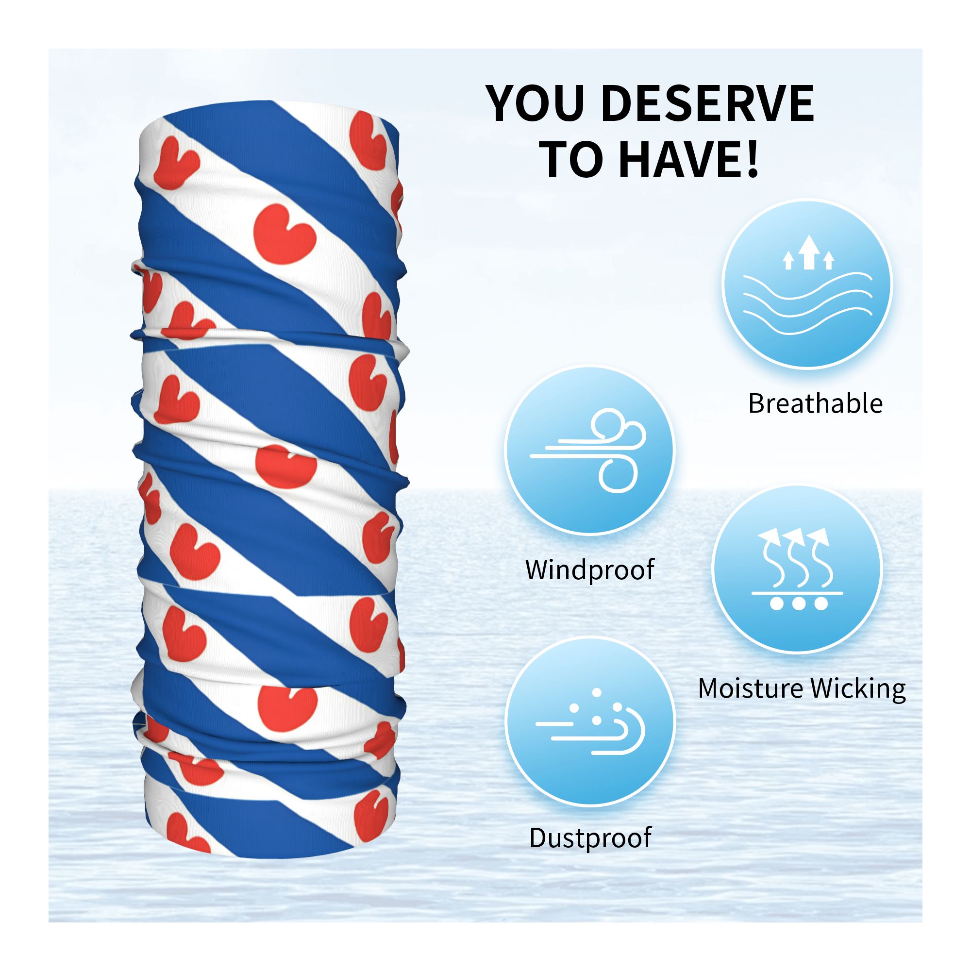 Friesland Flag Bandana  Vintag - Cycling Face Mask review and price