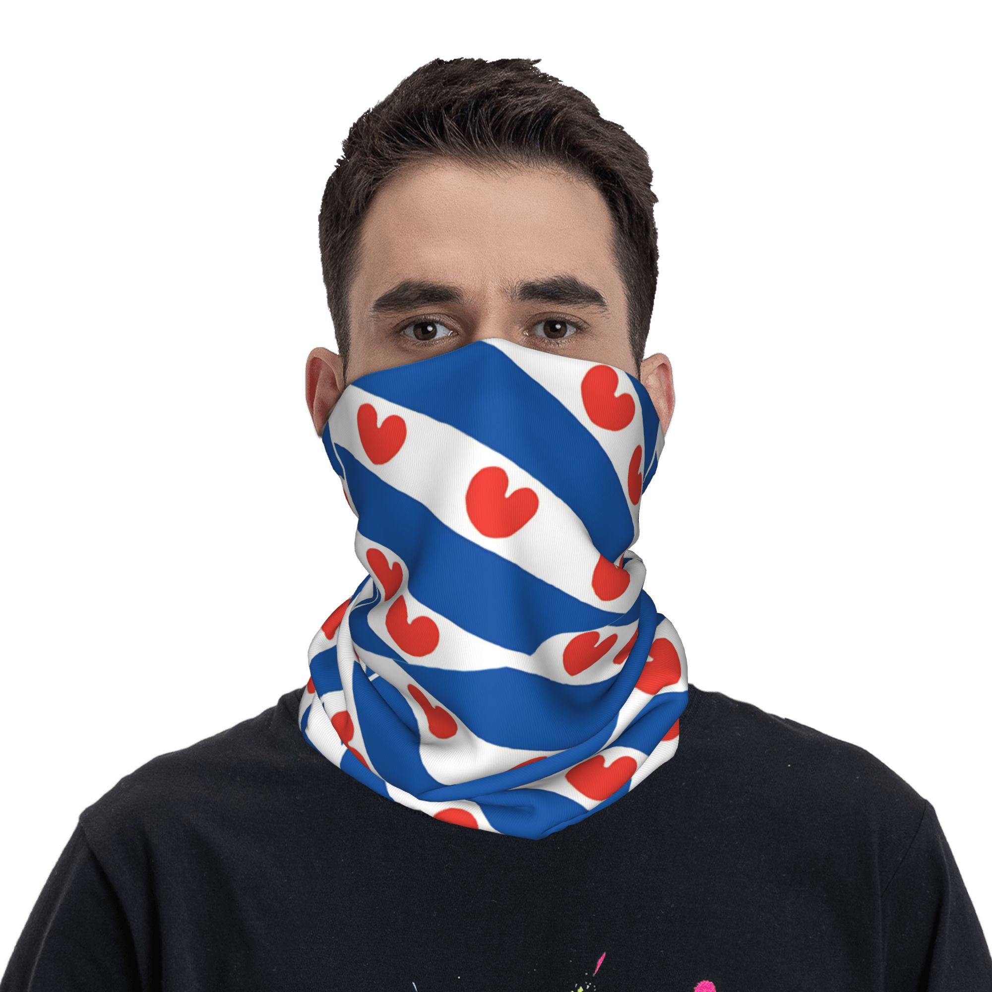 Friesland Flag Bandana  Vintag - Cycling Face Mask review and price
