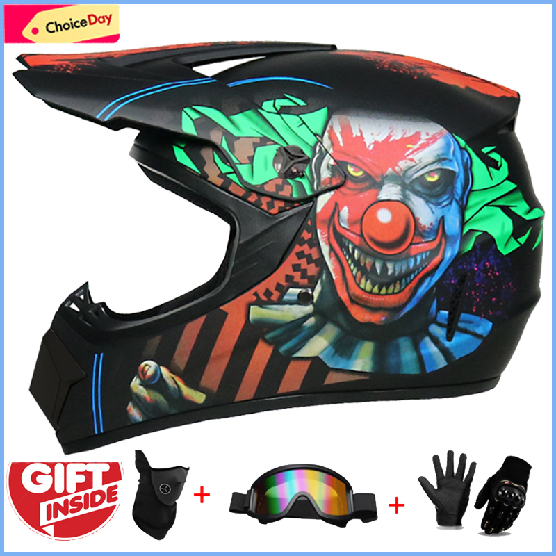 3Pcs Kids Off-Road Full Helmet - Cycling Protective Gear For Kids review and price