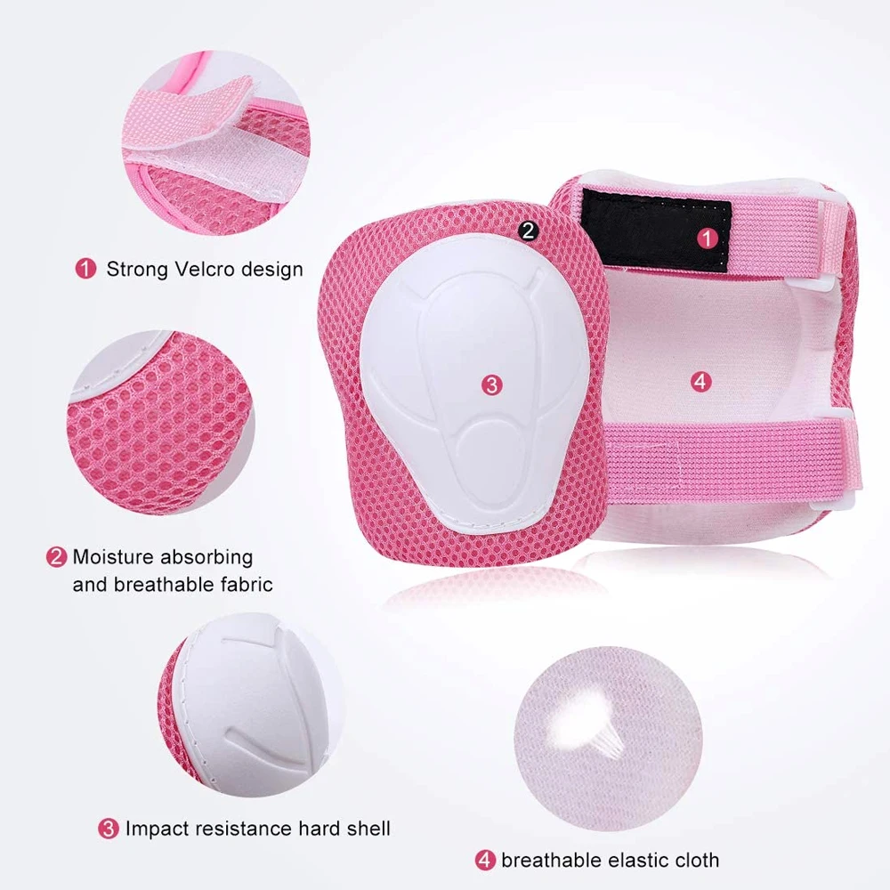 GOMOREON 6Pcs/Set Kids Knee Pa - Cycling Protective Gear For Kids review and price