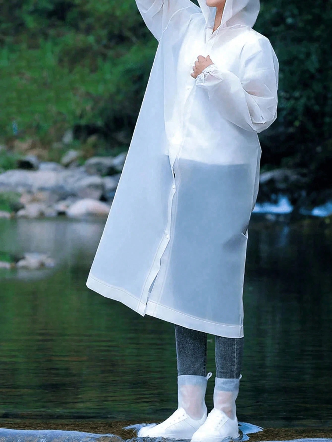 Long EVA Unisex Raincoat Thick - Cycling Gear Essentials review and price