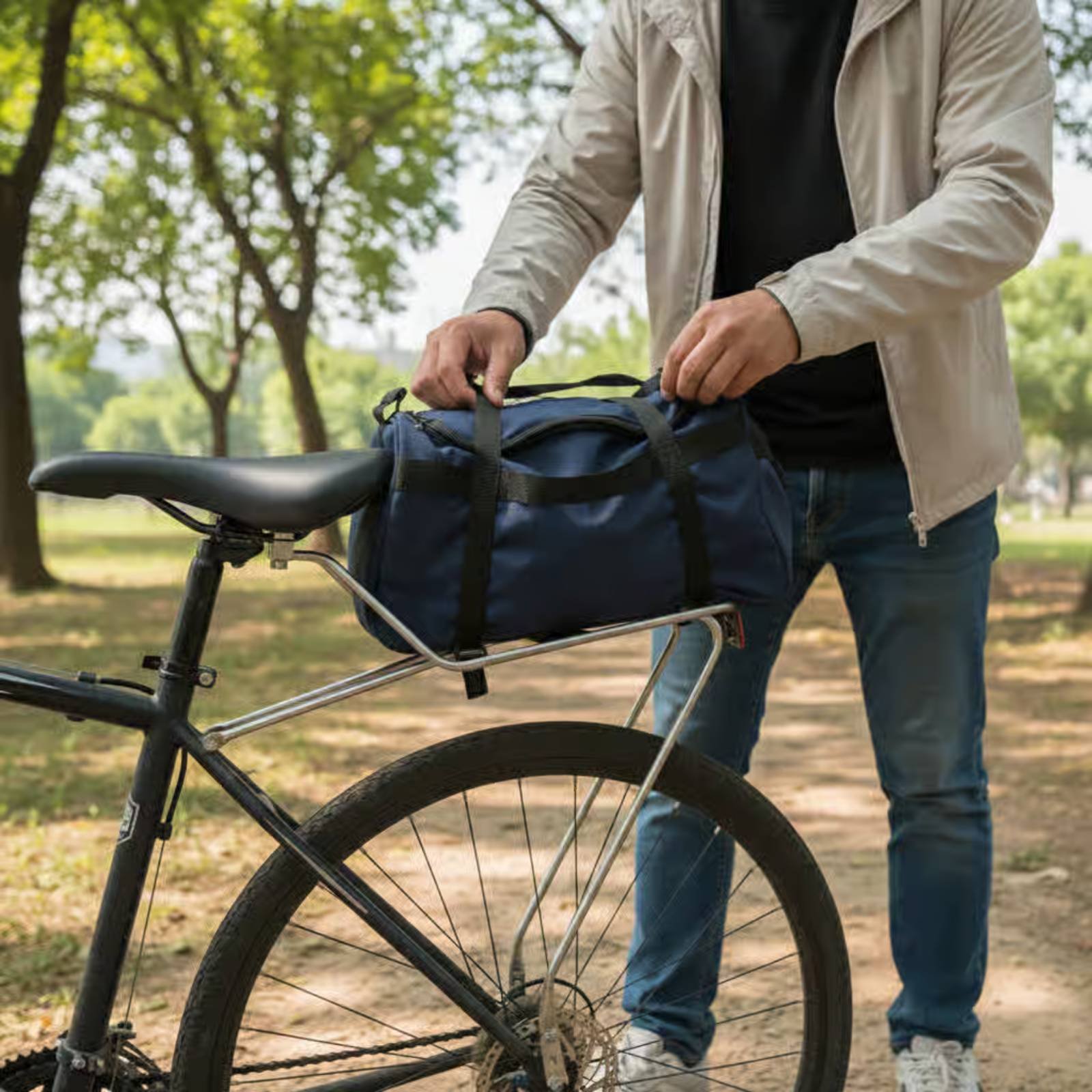 Bike Rear Rack Easy Installati - Bike Cargo Rack review and price
